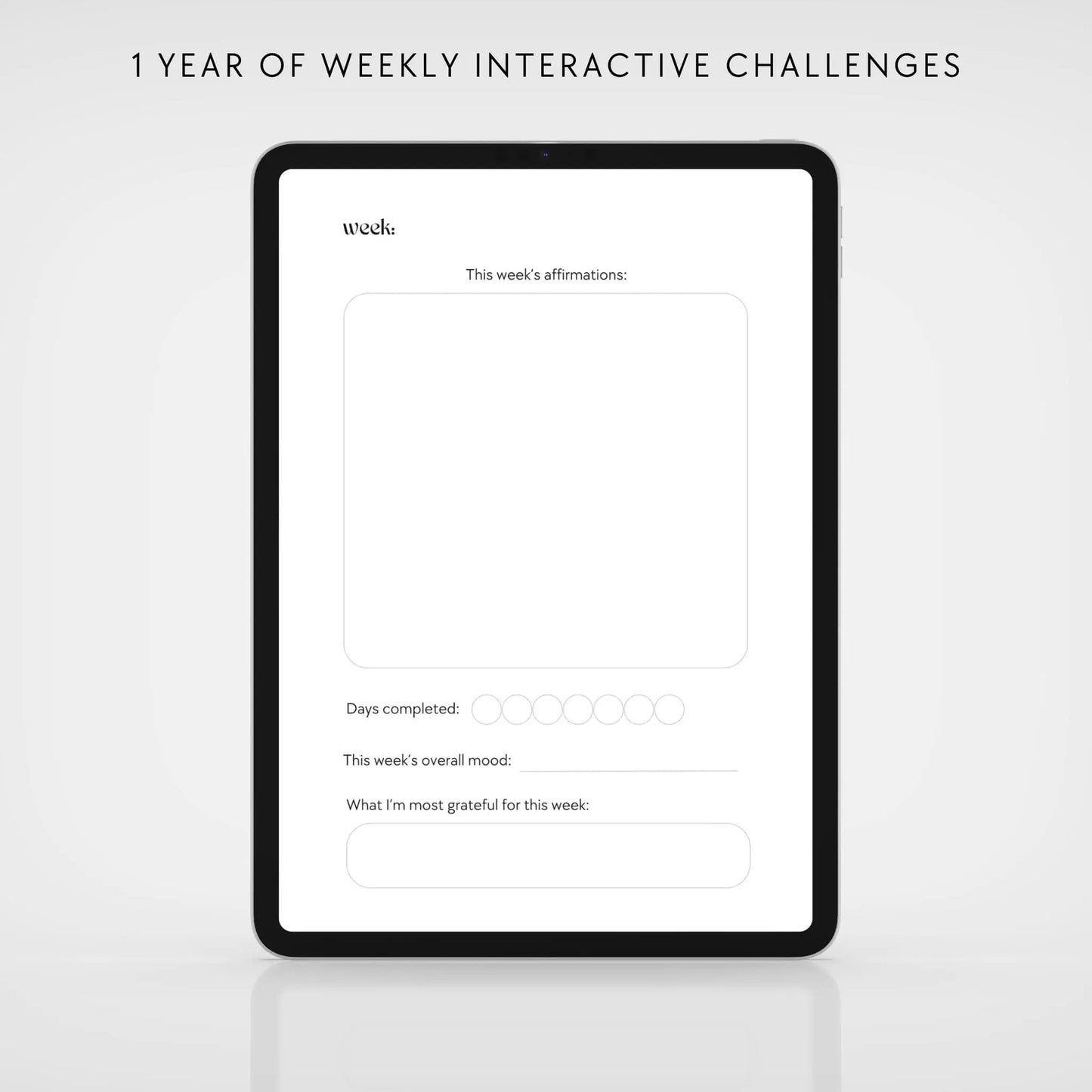 The Affirmations Digital Fillable Journal