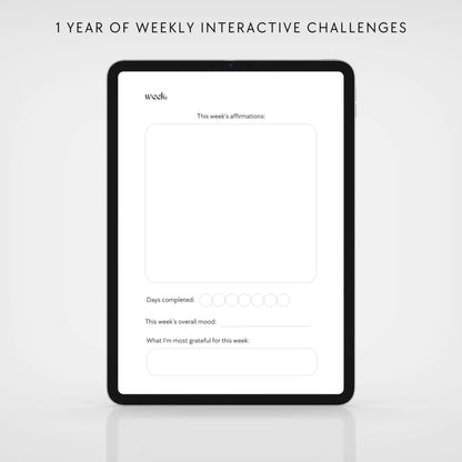 The Affirmations Digital Fillable Journal