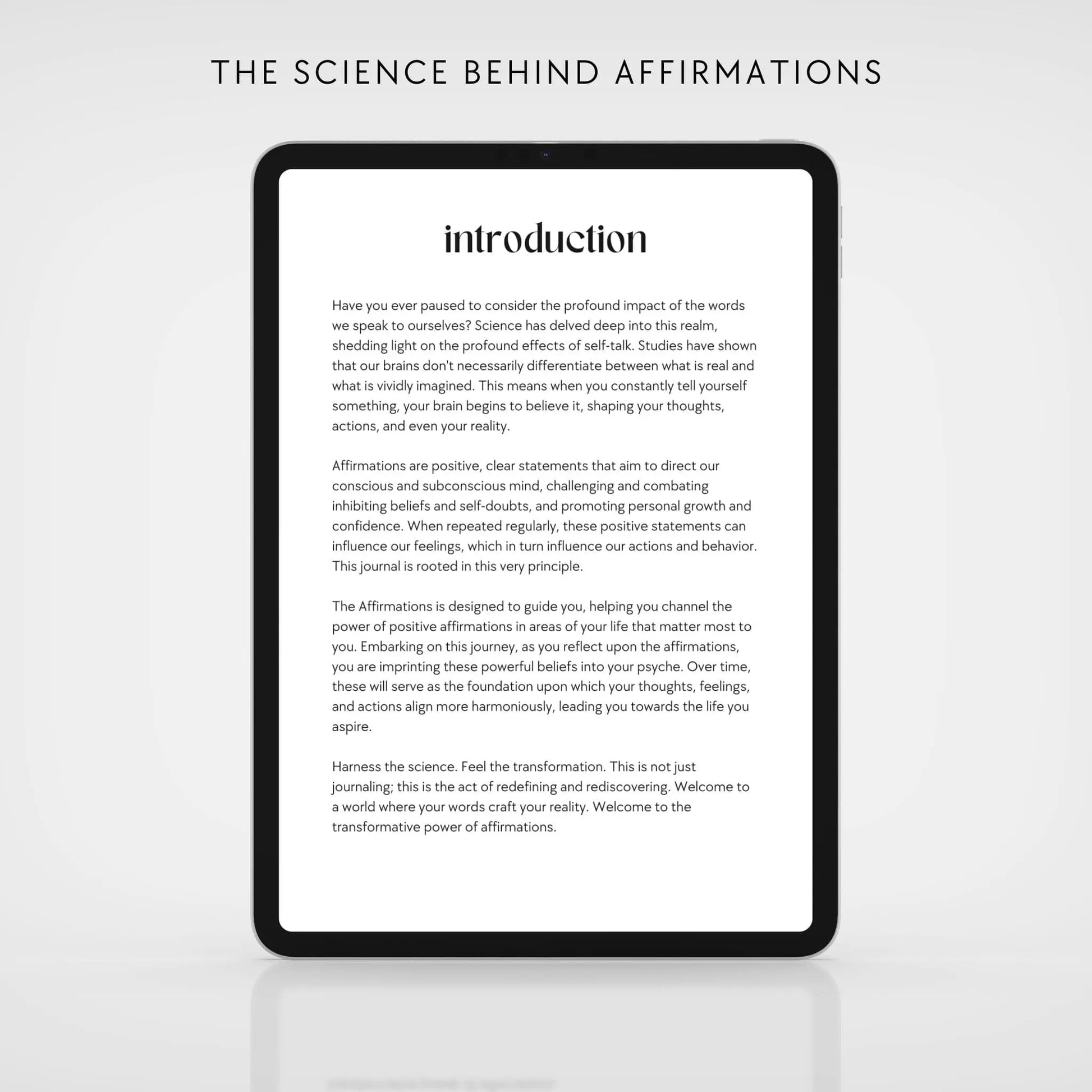The Affirmations Digital Fillable Journal – Pulse of Potential