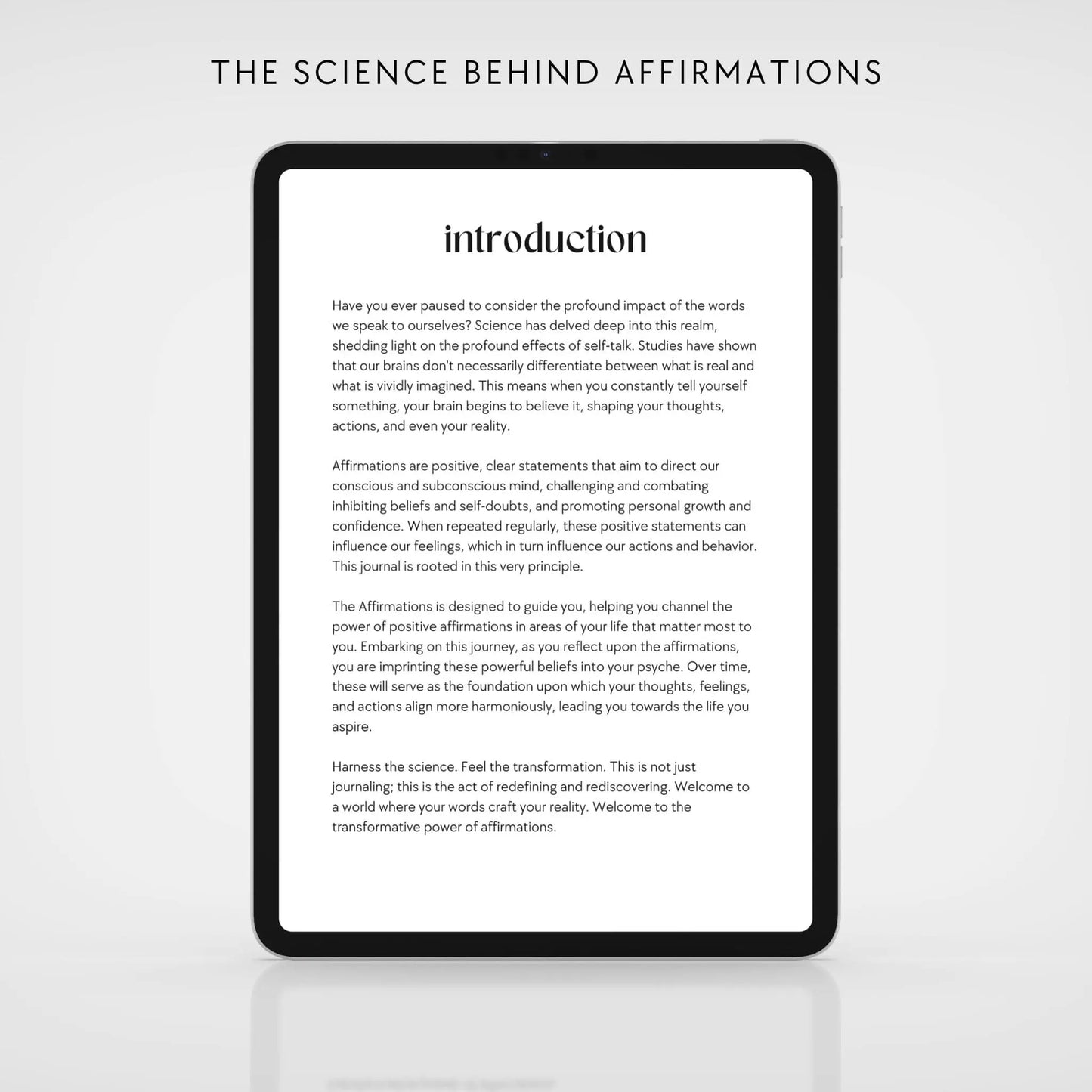 The Affirmations Digital Fillable Journal