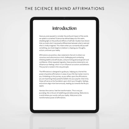 The Affirmations Digital Fillable Journal