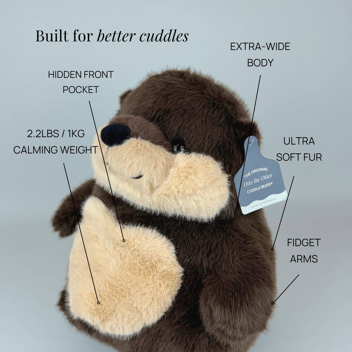Otis the Otter Weighted Cuddle Buddy