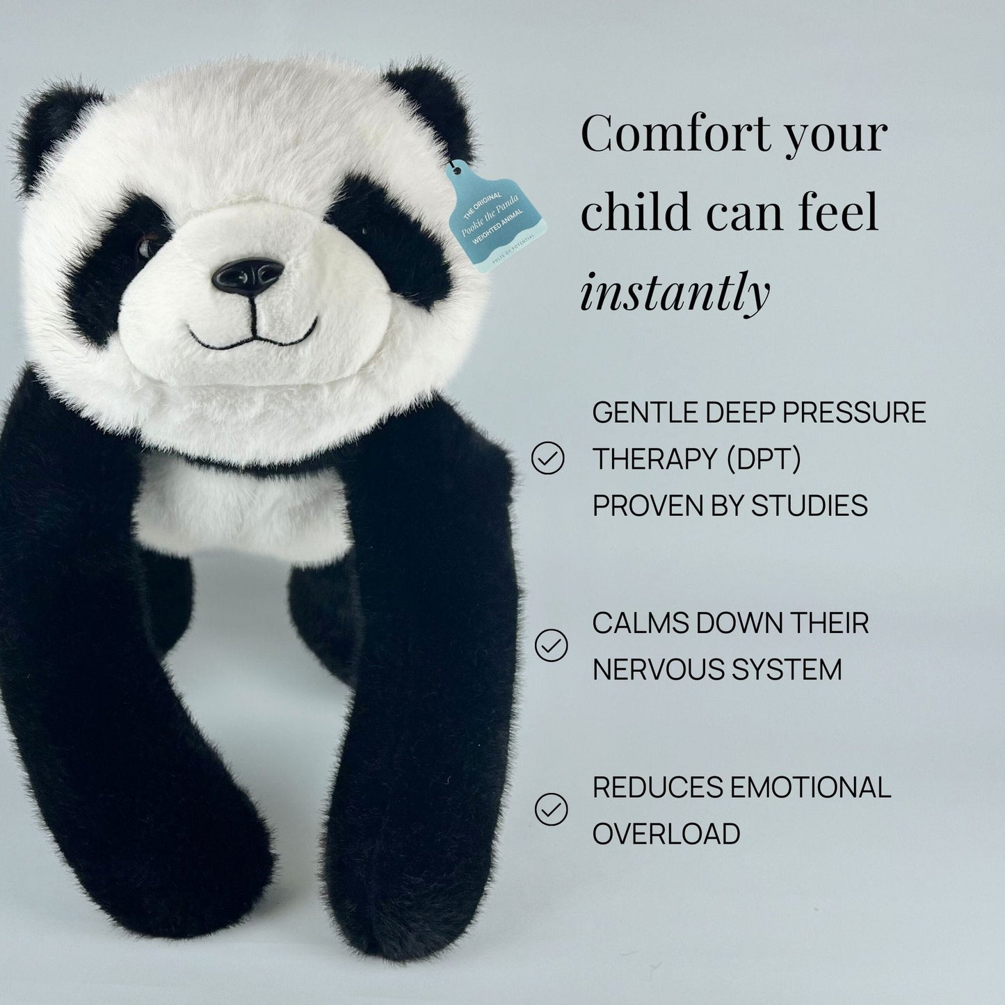 Pookie the Panda Weighted Hug Buddy for Children