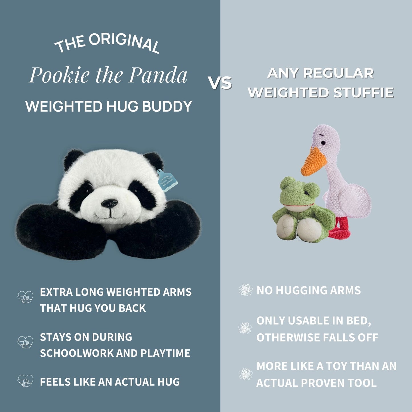 Pookie the Panda Weighted Hug Buddy for Children