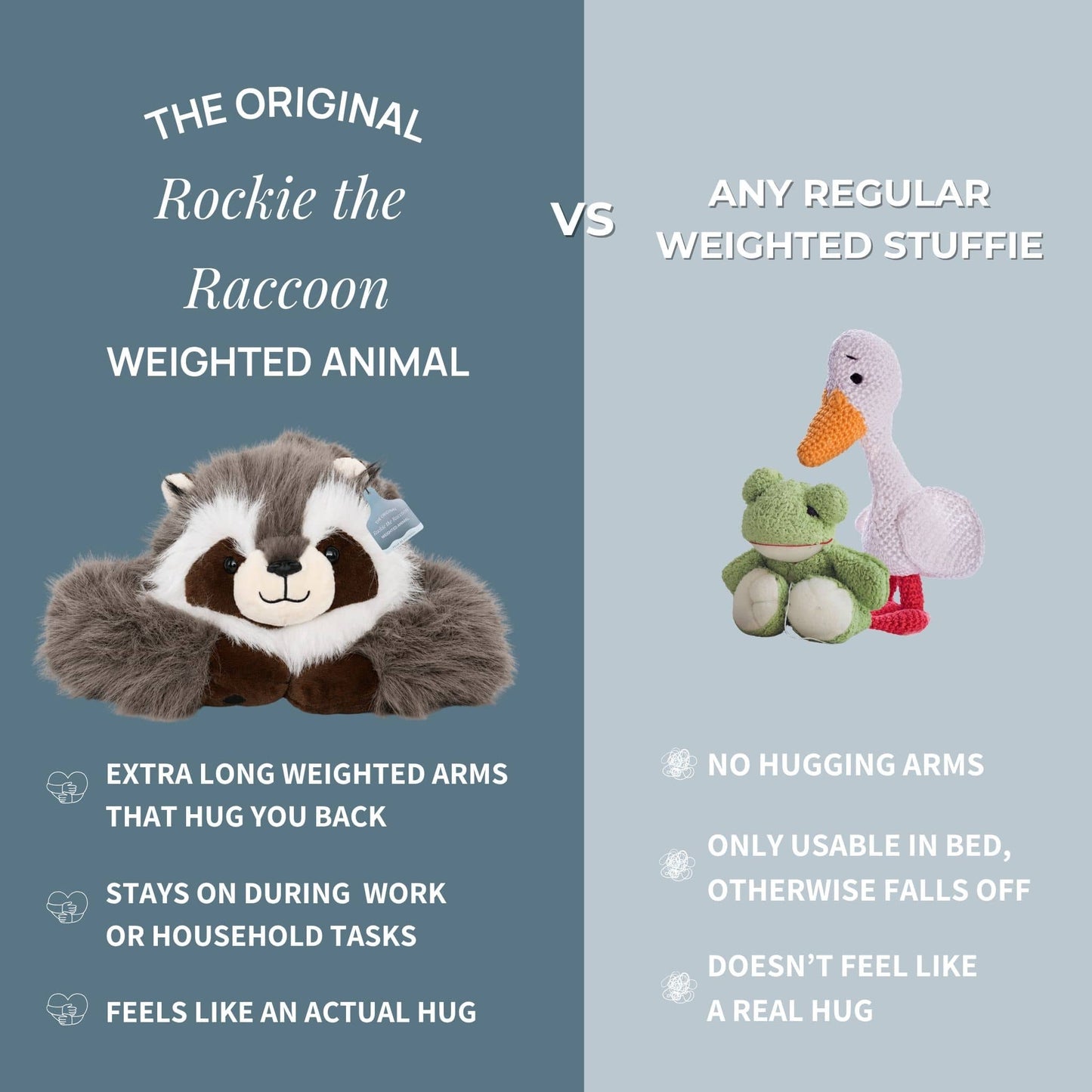 Rockie the Raccoon Weighted Animal